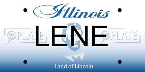 LENE Illinois License Plate