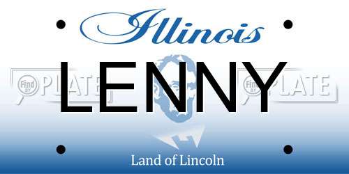LENNY Illinois License Plate