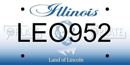 LEO952 Illinois License Plate