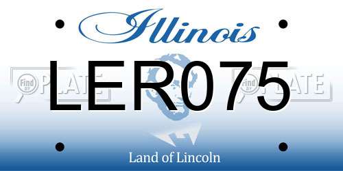 LER075 Illinois License Plate
