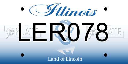 LER078 Illinois License Plate