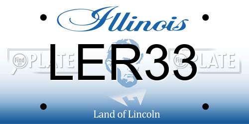 LER33 Illinois License Plate