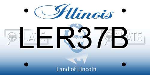 LER37B Illinois License Plate