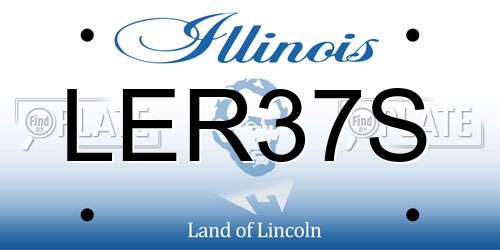 LER37S Illinois License Plate