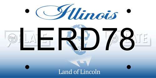 LERD78 Illinois License Plate