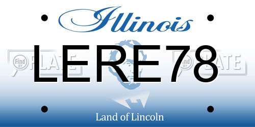 LERE78 Illinois License Plate