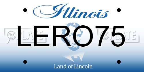 LERO75 Illinois License Plate