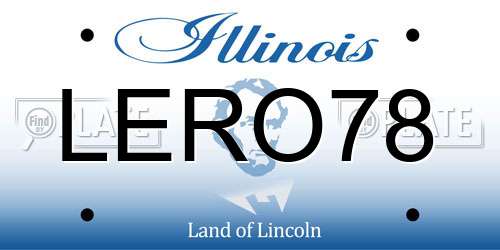 LERO78 Illinois License Plate