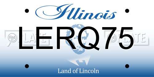 LERQ75 Illinois License Plate