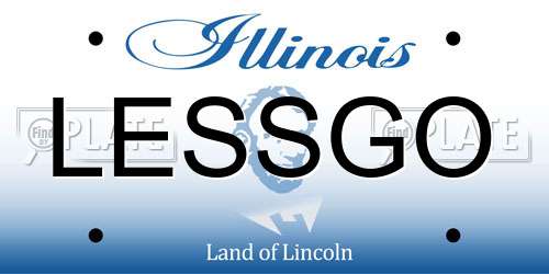 LESSGO Illinois License Plate
