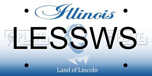 LESSWS Illinois License Plate