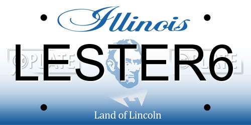 LESTER6 Illinois License Plate