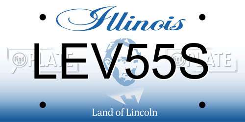 LEV55S Illinois License Plate