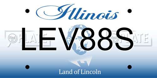 LEV88S Illinois License Plate