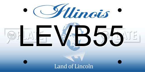 LEVB55 Illinois License Plate