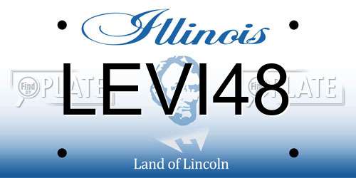 LEVI48 Illinois License Plate