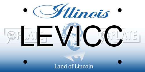 LEVICC Illinois License Plate