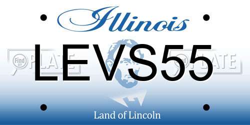 LEVS55 Illinois License Plate