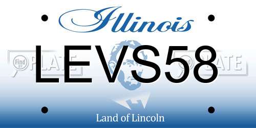 LEVS58 Illinois License Plate