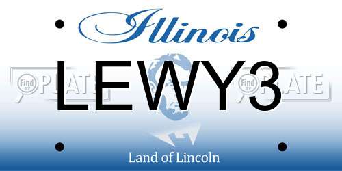 LEWY3 Illinois License Plate