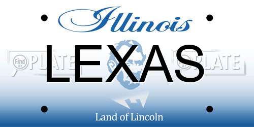 LEXAS Illinois License Plate