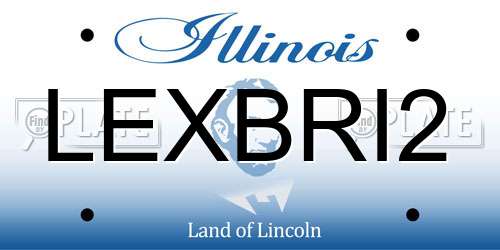 LEXBRI2 Illinois License Plate
