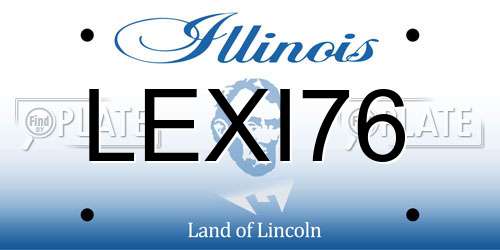 LEXI76 Illinois License Plate