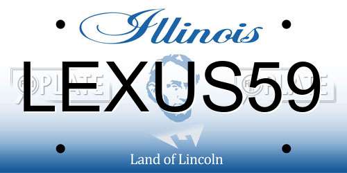 LEXUS59 Illinois License Plate