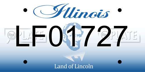 LF01727 Illinois License Plate