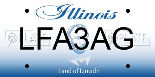 LFA3AG Illinois License Plate