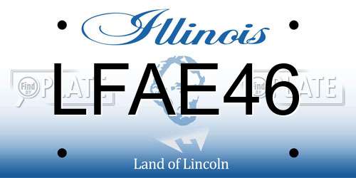 LFAE46 Illinois License Plate