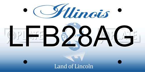 LFB28AG Illinois License Plate