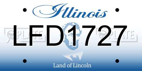 LFD1727 Illinois License Plate