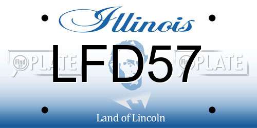 LFD57 Illinois License Plate