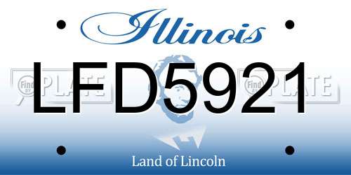 LFD5921 Illinois License Plate