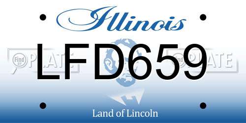 LFD659 Illinois License Plate