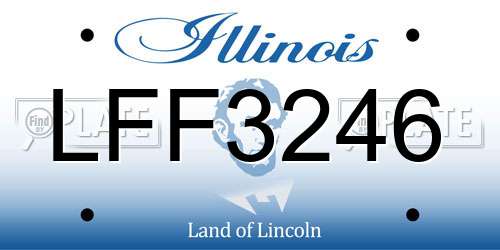 LFF3246 Illinois License Plate