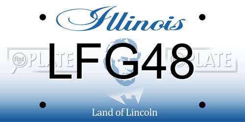 LFG48 Illinois License Plate
