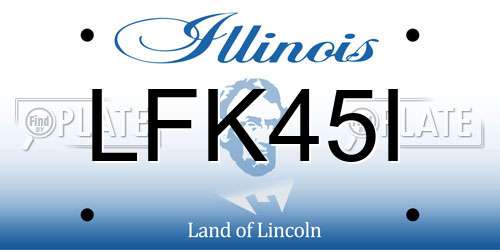 LFK45I Illinois License Plate