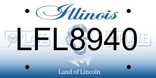 LFL8940 Illinois License Plate