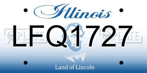 LFQ1727 Illinois License Plate