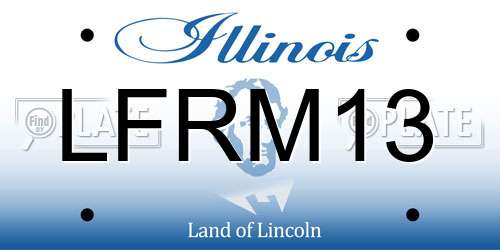 LFRM13 Illinois License Plate