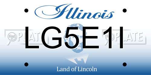 LG5E1I Illinois License Plate