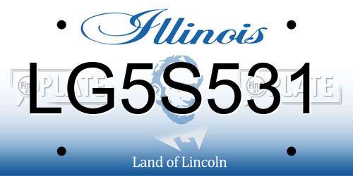 LG5S531 Illinois License Plate