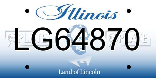 LG64870 Illinois License Plate