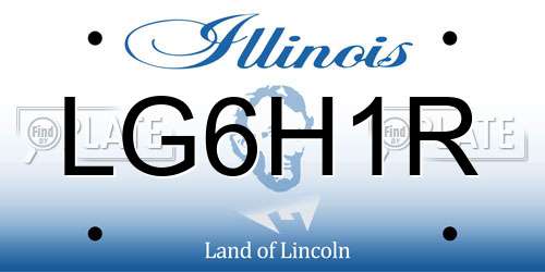 LG6H1R Illinois License Plate