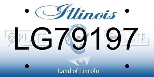 LG79197 Illinois License Plate