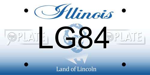 LG84 Illinois License Plate