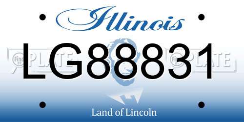 LG88831 Illinois License Plate