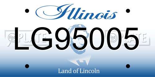 LG95005 Illinois License Plate